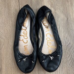Sam Edelman Black Leather Flats